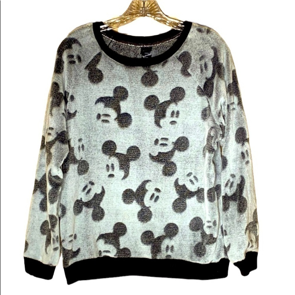 🎒Disney Soft Velour Long Sleeve Mickey Top